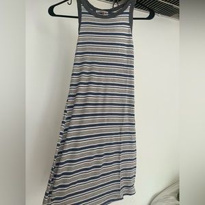 Blue, Gray, & White Striped Dress